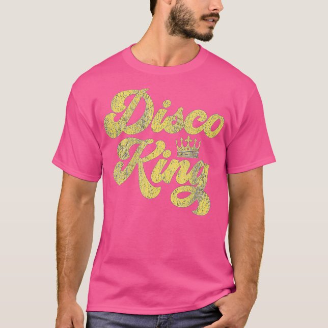 1970s Disco King Shirt  Vintage 70s Dance Party (Front)