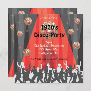 1970's Disco Party Invitation