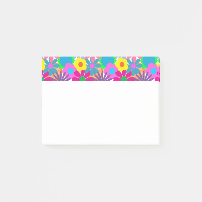 1970s Flower Power Post-it Notes (Front)