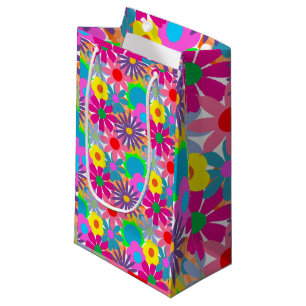 1970s Flower Power Small Gift Bag