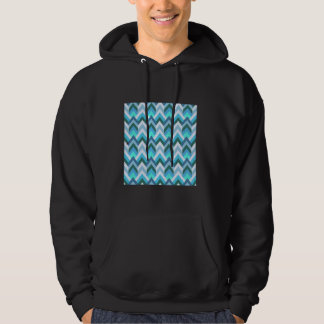 1970'S GEOMETRIC ARROW PATTERN FLAMESTICH BLUE GRE HOODIE