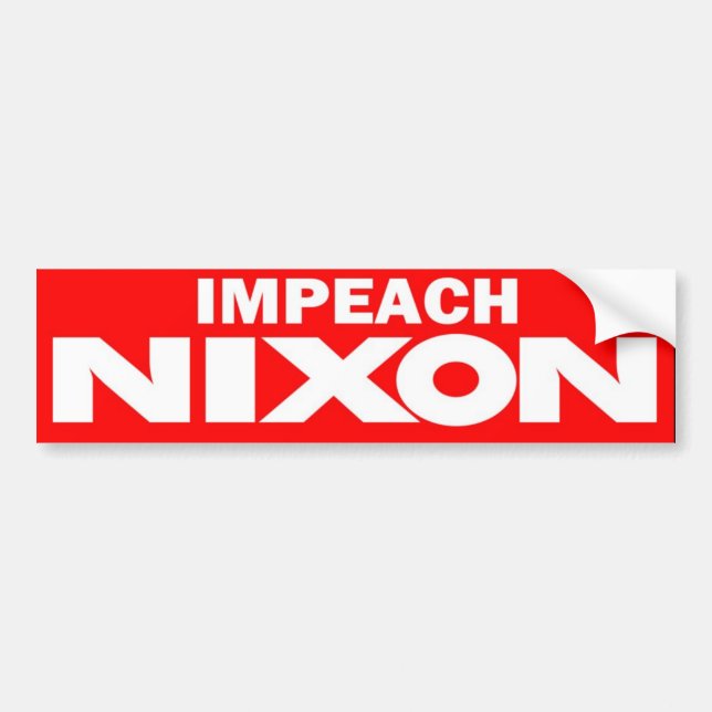 1970s Impeach Nixon Vintage Bumper Sticker (Front)