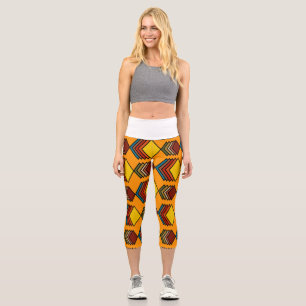 1970s Inspired Diamonds Capri Leggings