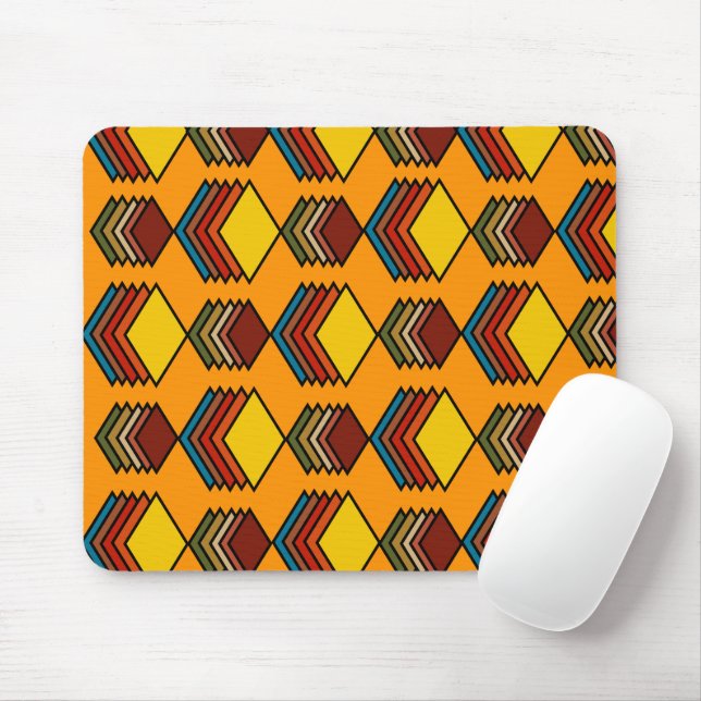 1970s Inspired Diamonds  Mouse Mat (With Mouse)