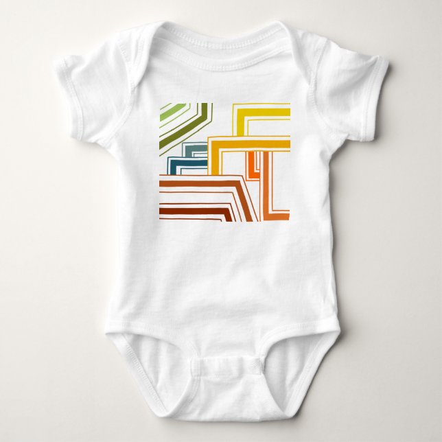 1970s Lines  Baby Bodysuit (Front)