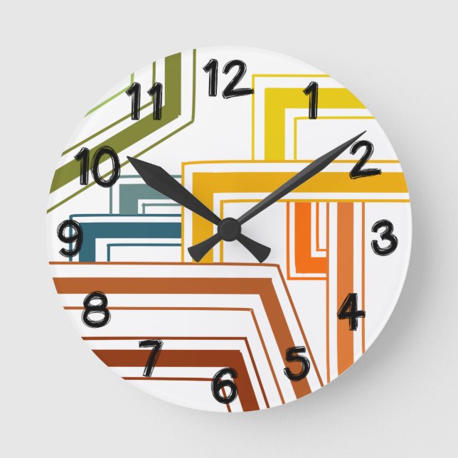 1970s Lines  Round Clock (Front)