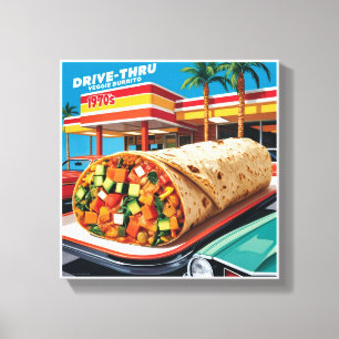1970s Los Angeles Burrito Canvas Print