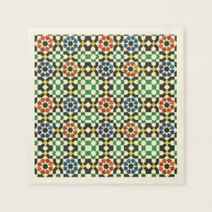 1970s Moroccan Colour Pattern Napkin