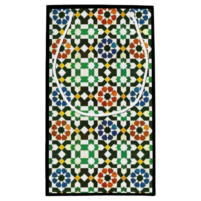 1970s Moroccan Colour Pattern Small Gift Bag (Back)