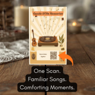 1970s Music Playlist Greeting Card Dementia
