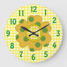1970's Mustard Yellow Dotted Flower