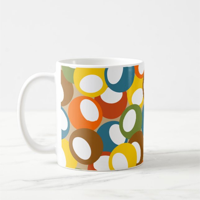 1970s Olive Circles Coffee Mug (Left)