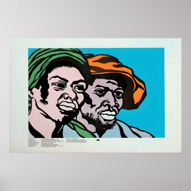 1970s Poster -Black Panther- Decolonisation Art (Front)