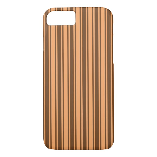 1970s retro brown candy stripes Case-Mate iPhone case (Back)