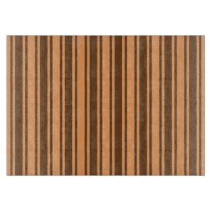 1970s retro brown candy stripes cutting board