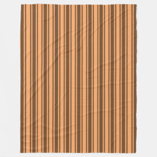 1970s retro brown candy stripes fleece blanket