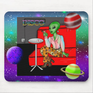 1970's Retro Extraterrestrial in Disco Lounge Mouse Mat