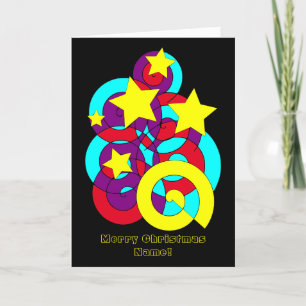 1970s Retro Groovy Christmas Holiday Card