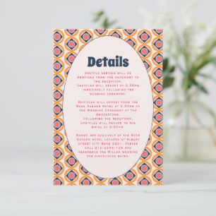 1970s Retro Groovy Pastel  Enclosure Card