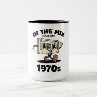 1970s Retro Mix Tape Cassette Tape Coffee Mug