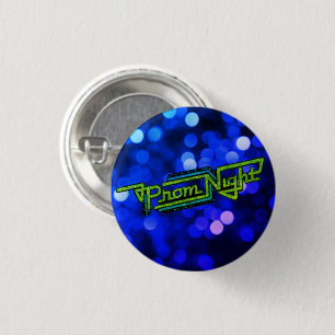 1970's Retro Prom Night Glitter Pinback Button