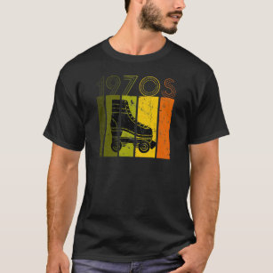 1970s Roller Skate design Retro Distressed Worn St T-Shirt