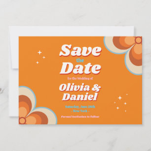 1970s Save The Date Wedding Retro Vintage 