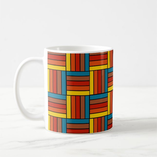 1970s Squares  Coffee Mug (Left)