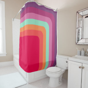 1970s Squares  Shower Curtain
