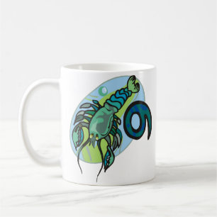 1970s style Cancer Crab with Symbol Coffee Mug