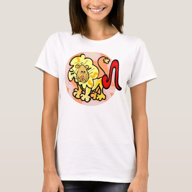 1970s style Leo Lion with Symbol T-Shirt (Front)