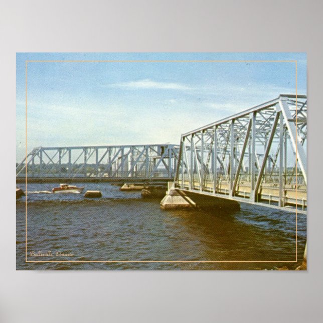1970s Vintage Bridge Photo Art Poster (Front)