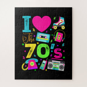 1970's Vintage Style Seventies Retro Party Jigsaw Puzzle