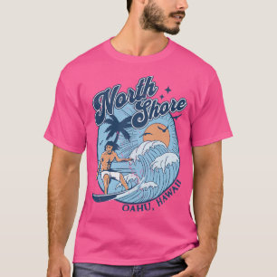 1970s Vintage Surfing North Shore Oahu Hawaii Retr T-Shirt