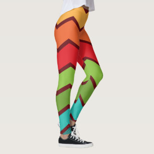 1970s Zigzag  Leggings