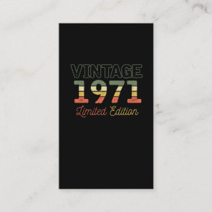 1971 50 years old 50th birthday business card