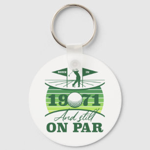 1971 50th Birthday Golf Lover Key Ring