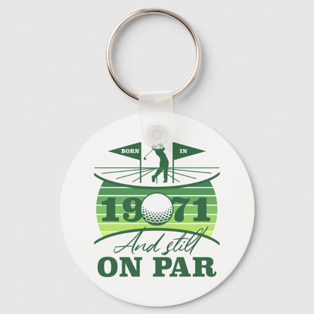1971 50th Birthday Golf Lover Key Ring (Front)