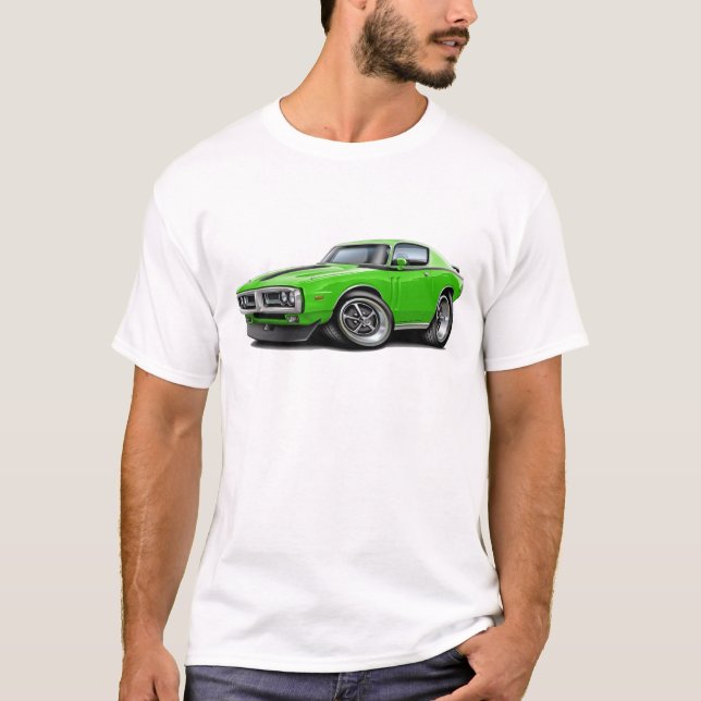 1971-72 Charger Lime-Black Car T-Shirt (Front)