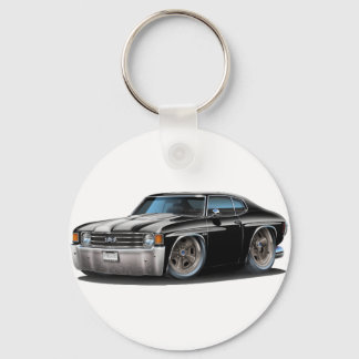 1971-72 Chevelle Black-White Car Key Ring