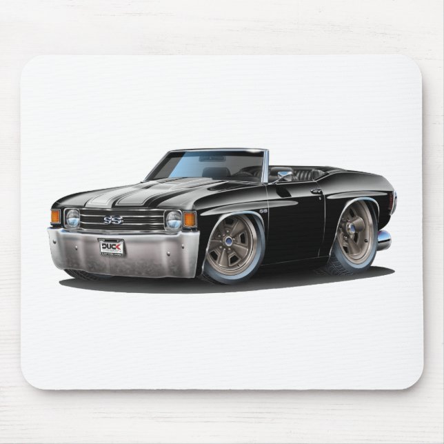 1971-72 Chevelle Black-White Convertible Mouse Mat (Front)
