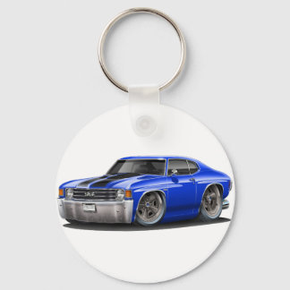 1971-72 Chevelle Blue-Black Car Key Ring