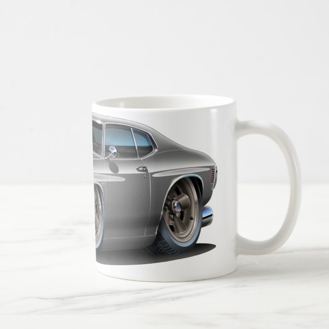 1971-72 Chevelle Grey-Black Car Coffee Mug (Right)