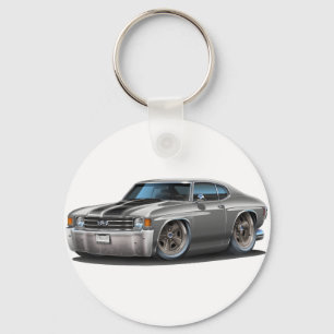 1971-72 Chevelle Grey-Black Car Key Ring
