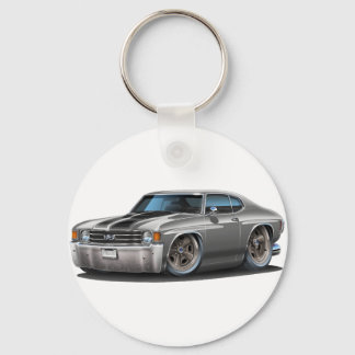 1971-72 Chevelle Grey-Black Car Key Ring
