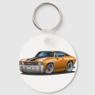 1971-72 Chevelle Orange-Black Top Car Key Ring