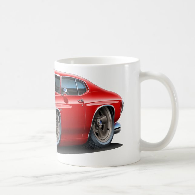 1971-72 Chevelle Red-Black Car Coffee Mug (Right)
