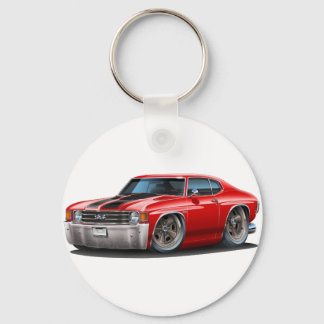 1971-72 Chevelle Red-Black Car Key Ring