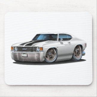 1971-72 Chevelle White-Black Car Mouse Mat