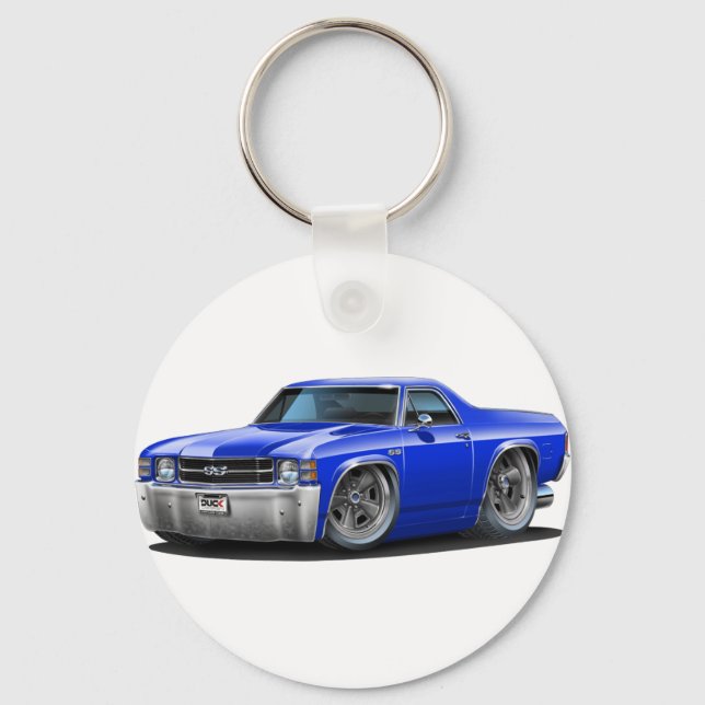 1971-72 El Camino Blue Truck Key Ring (Front)